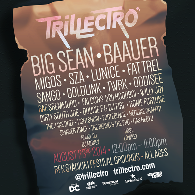A3C x Trillectro are giving away 4 VIP Passes to The Trillectro Music Festival at RFK Festival Grounds in Washington, DC | August 23, 2014 | All Ages