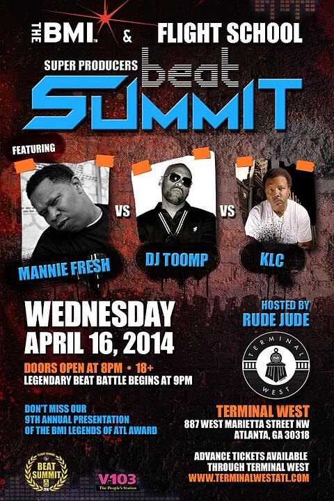 Beat Summit bmi flyer atlanta mannie fresh
