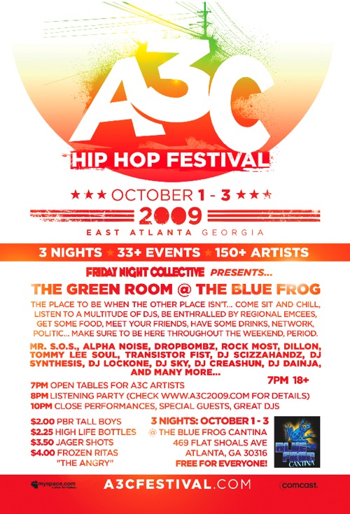 Green Room at The Blue Frog