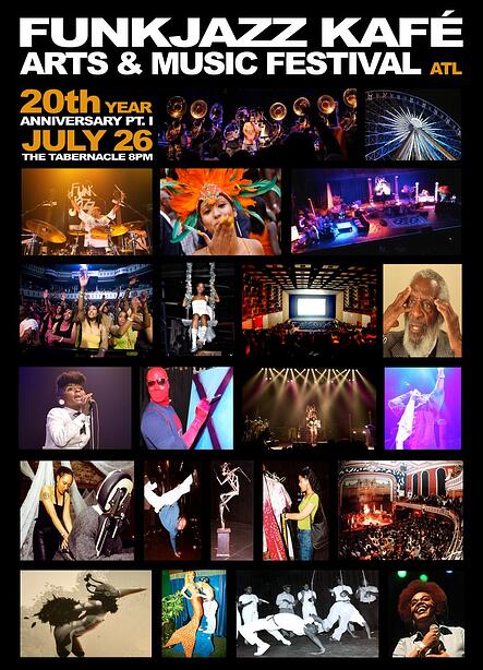 FunkJazz Kafé Arts & Music Festival 20th Anniversary | The Tabernacle | 152 Luckie St NW, Atlanta, GA 30303 | Starts at 8pm